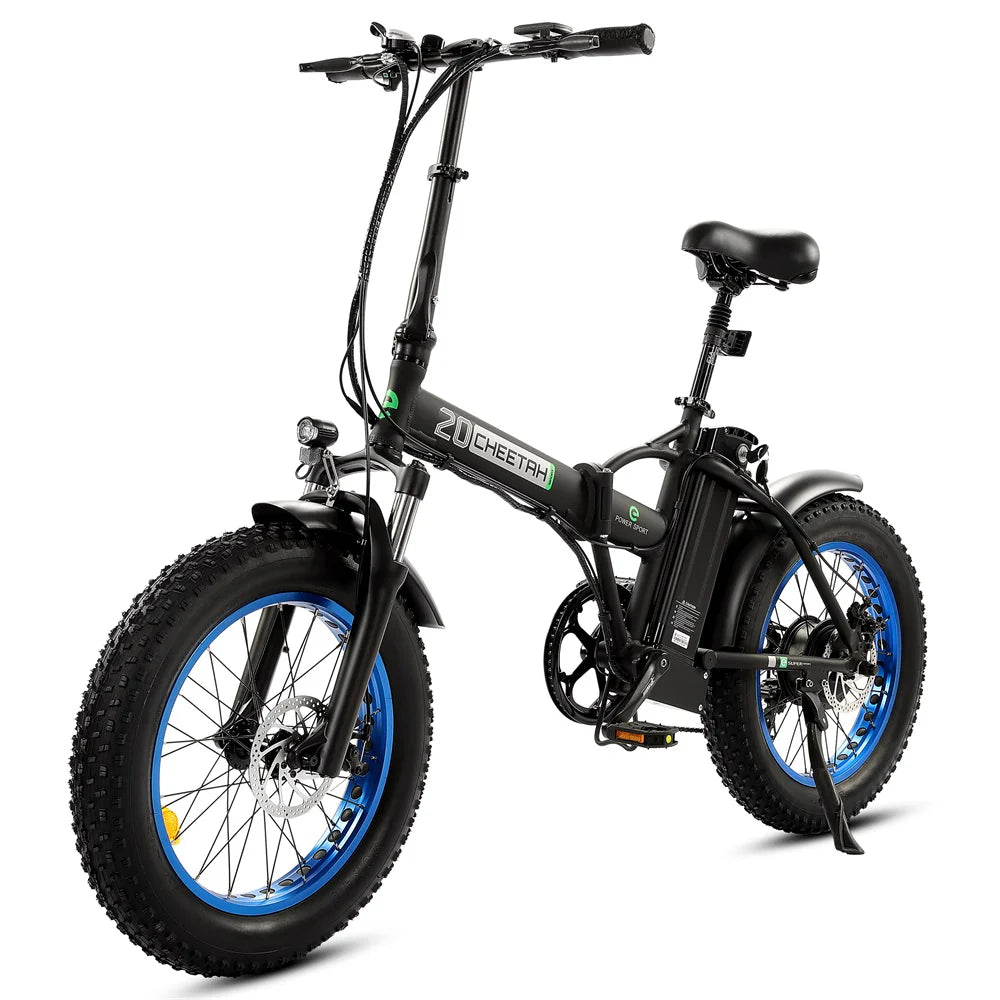 Ecotric 48V portable and folding fat ebike with LCD display