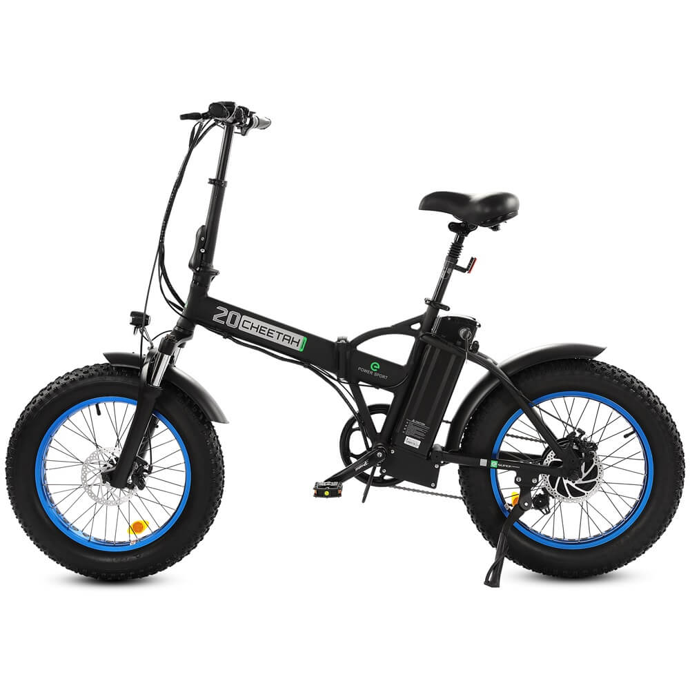 Ecotric 48V portable and folding fat ebike with LCD display