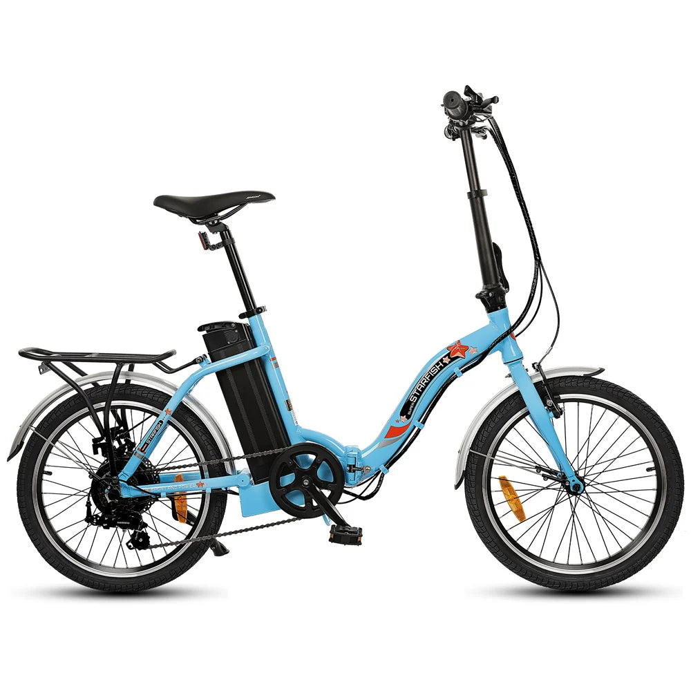 Ecotric 20inch Blue Starfish Folding Electric Bike